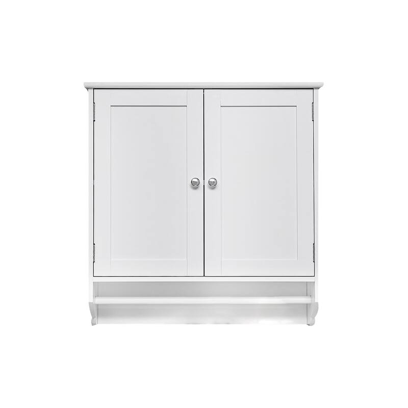 23.6" Double Door Medicine White Bathroom Wall Mounted